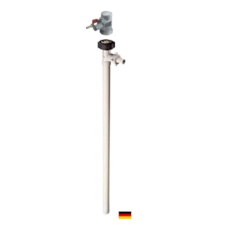 Flux Drum Pump, Polypropylene, 60" Long, Air Operated Motor, 470W Power.  For DEF Service. 24-ZORO0129